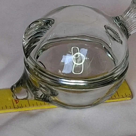 Anchor Hocking Clear Glass Blow Puffer Fish Trinket Jar Glass Box Nautical Beach - Picture 10 of 10